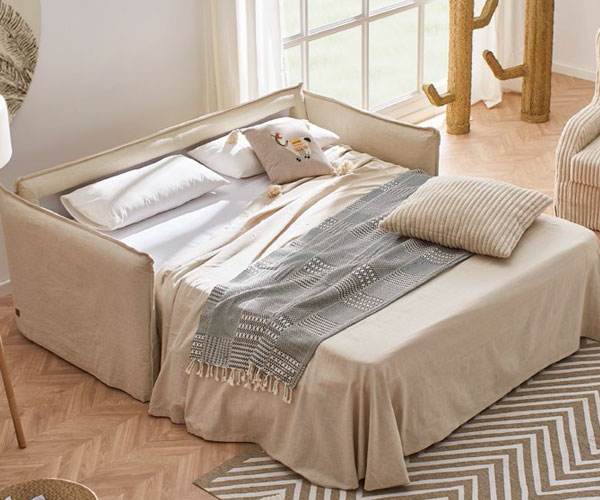 Sofá cama modelo Cassio abierto